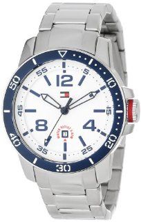 Tommy Hilfiger 1790846 Sport Stainless Steel Watch with Blue Bezel Watch Watches