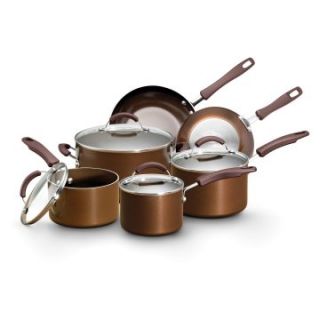 EarthPan Plus 10 Piece Cookware Set   Bronze   Cookware Sets