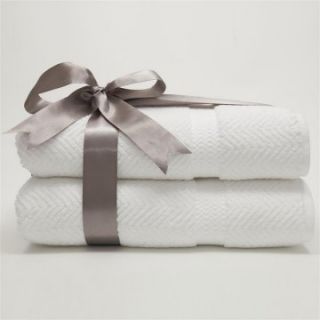 Luxury Hotel & Spa Herringbone Weave 100% Turkish Cotton Bath Towels   Set of 2   Bath Towels