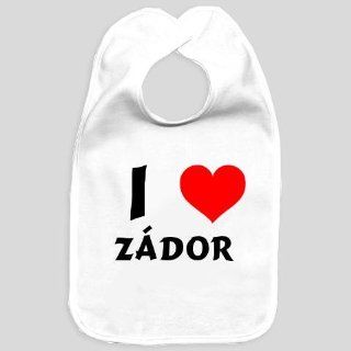 Baby bib with I Love Zdor (first name/surname/nickname)  Baby Feeding Gift Sets  Baby