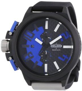Welder by U boat K35 Oversize Chronograph Black PVD Steel Mens Watch Blue Dial K35 2503 Watches