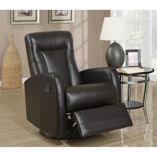 Monarch Marti Leather Swivel Recliner   Recliners