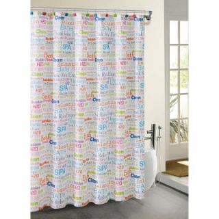 Victoria Classics Spa Collage Shower Curtain with Resin Hooks   13 pc. Set   Shower Curtains