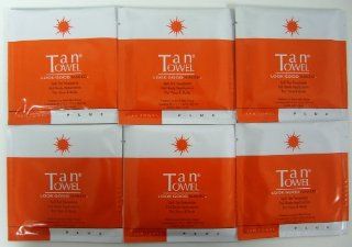 Tan Towel Full Body PLUS   6 Pack (For Medium to Dark Skin Tones) Health & Personal Care
