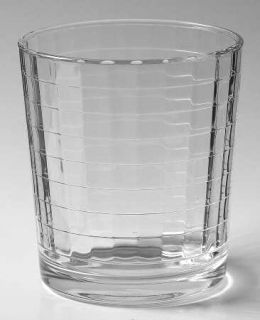Circleware Crystal Windowpane Double Old Fashioned   Clear, Textured Blocks, No