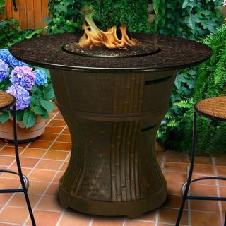 California Outdoor Concepts Tradewinds Bar Height Fire Pit with Mahogany Color Base   Fire Pits