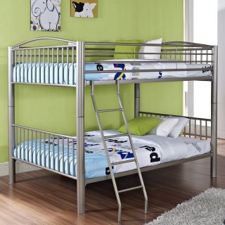Powell Full Over Full Bunk Bed   Pewter   Bunk Beds