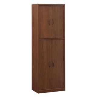 Ameriwood 4 Door Pantry Cabinet in Cherry   Pantry Cabinets