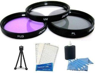 Professional Multi Coated 3 Piece 37mm Lens Filter Kit (UV CPL FLD) Includes Pouch For Filters + Mini Tripod + LCD Screen Protectors + Camera Cleaning Kit For Sony HDR CX550V, HDR HC9, HDR XR550V, HVR HD1000U, HVR A1U, HXR MC2000U, HXR MC50U Handycam Camco