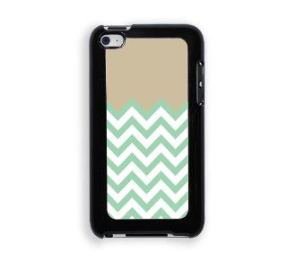 Green Mint Plus Chevron iPod Touch 4 Case   Fits ipod 4/4G Cell Phones & Accessories