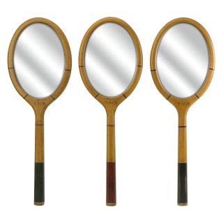 IMAX Wilkins Tennis Racquet Mirror   Set of 3   Wall Mirrors