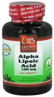 Ultra Botanicals   Alpha Lipoic Acid plus Vitamin C 100 mg.   120 Capsules