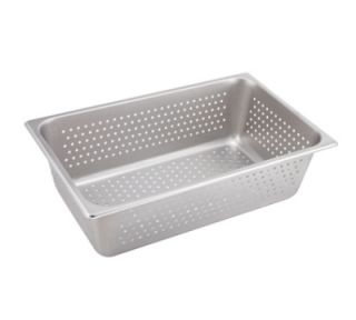 Winco Full Size Perforated Steam Table Pan, 6 in Deep, Stainless