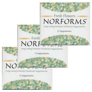 Norforms Long Lasting 12 pack Deodorant Suppositories (pack Of 3)