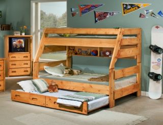 Chelsea Home Twin Over Full Bunk Bed   Cinnamon   Bunk Beds