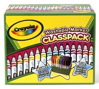 Crayola 58 8208 Crayola Washable Classpack Markers, Conical Point, 8 Assorted Colors, 192/Pack Toys & Games