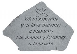 When Someone You Love Memorial Stone   Dove Design   Garden & Memorial Stones