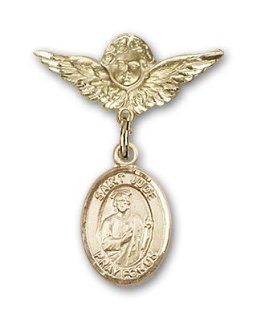 Sterling Silver St. Joshua Pendant Patron of Those Named Joshua 1/2 x 1/4 inch Medal with 18 inch Sterling Silver Lite Curb Chain Jewelry