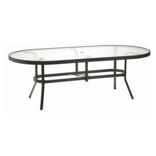 Winston Oval Obscure Glass Top Dining Table   Patio Tables