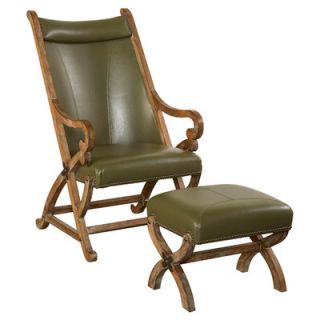 Largo Hunter Chair and Ottoman L820  /  L821 Color Sage