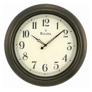 Bulova Quincy 18 Inch Bronze Indoor / Outdoor Wall Clock   Outdoor Clocks