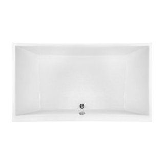 Designer Eileen 74" x 38" Whirlpool Tub with Combo System Finish White   Freestanding Bathtubs  