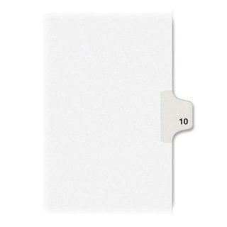 Avery Individual Legal Exhibit Dividers, Allstate Style, 10, Side Tab, 8.5 x 11 inches, Pack of 25 (82208)  Binder Index Dividers 