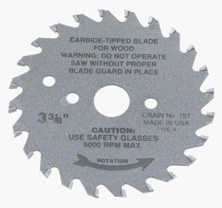 Crain Cutter 787 3 3/8 Inch 24 Tooth Wood Saw Blade for 795 Toe Kick Saw   Circular Saw Blades  