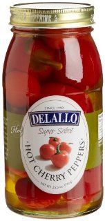 DeLallo Red Hot Cherry Peppers, 25.5 Ounce Jars (Pack of 6)  Chile Peppers Produce  Grocery & Gourmet Food