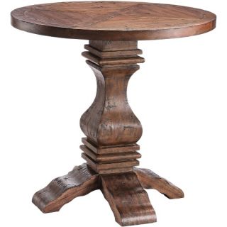 Stein World Round Pedestal Reclaimed Table   End Tables