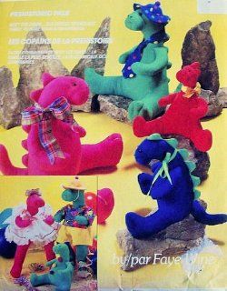McCalls Crafts Sewing Pattern 788 Dinosaur Dolls and Clothes