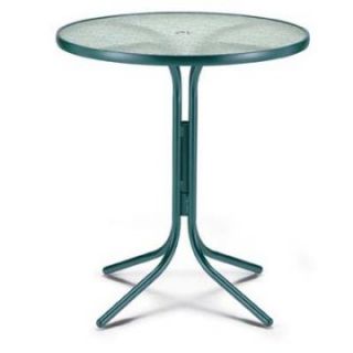 Telescope Casual 36 in. Round Glass Top Patio Bar Height Dining Table   Patio Tables