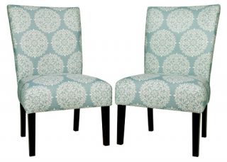 angeloHOME Bradford Chair Set   Filigree Sky Blue   Accent Chairs