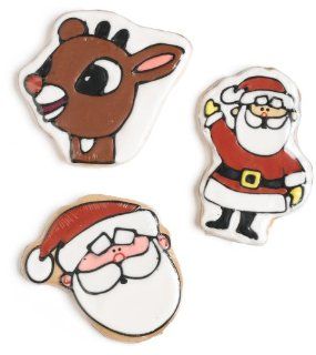 Color A Cookie Rudolph & Santa Hand Decorated Cookies (Pack of 24)  Cookies Gourmet  Grocery & Gourmet Food