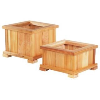 Wood Country Square Cedar Wood Nampa Patio Planter   Planters