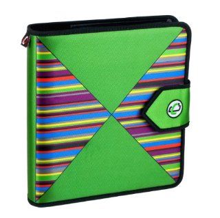 Case It Velcro Closure 2 inch 3 Ring Binder with Tab File, Green Print (S 815 GRN P)  Office Binders 