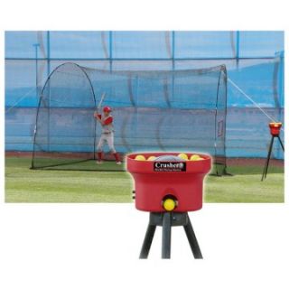 Heater 12 ft. Crusher Pitching Machine & HomeRun Batting Cage Package   Batting Cages