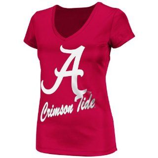 NCAA Alabama Crimson Tide Women's Wild Thing V Neck Tee, X Large, Cardinal  Sports Fan T Shirts  Sports & Outdoors