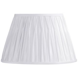 Charlotte White Pinched Pleat Barrel Lamp Shade.   Lamp Shades