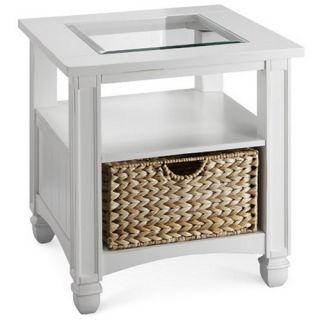 Stein World Nantucket Square End Table with Baskets   End Tables