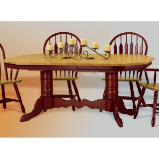 Sunset Trading Double Pedestal/Trestle Dining Table   Dining Tables