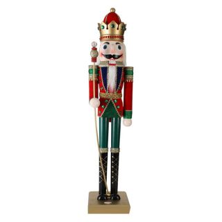 42 in. Fabric Decorated Nutcracker with Red Hat   Nutcrackers