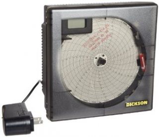 Dickson Temperature Chart Recorder, 4" K Thermocouple Probe, 7 Day or 24 Hour Rotation, 8 Temperature Ranges Circular Chart Recorders
