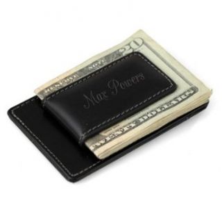 Black Magnetic Money Clip with Credit Card Holder Clothing