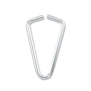 Beadalon Jump Ring Triangle 6 1/2 by 10.4mm Silver, Plated, 40 Piece