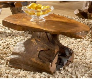 Sierra Teak Wood Slab Coffee Table   Coffee Tables