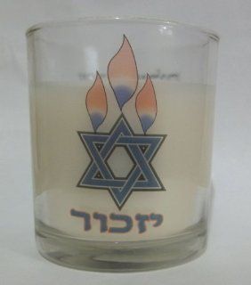 Memorial Yahrzeit Candle   Yizkor Flame  Jar Candles  