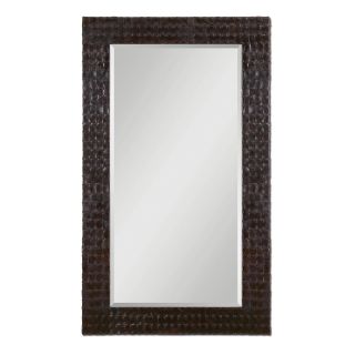 Uttermost Ballinger Oversized Woven Faux Leather Wall / Leaning Floor Mirror   41.5W x 71.5H in.   Wall Mirrors