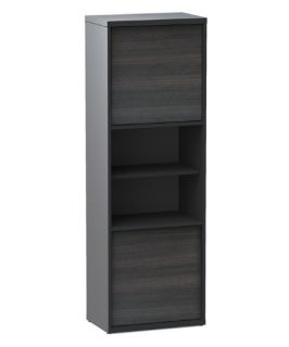 Nexera Serenit T Modular Design Your Own Storage and Entertainment System   54 in. 2 Door Bookcase   Black   Bookcases