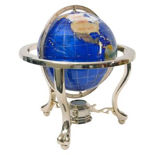 Lapis 8.5 in. Gemstone Tabletop Globe   Globes